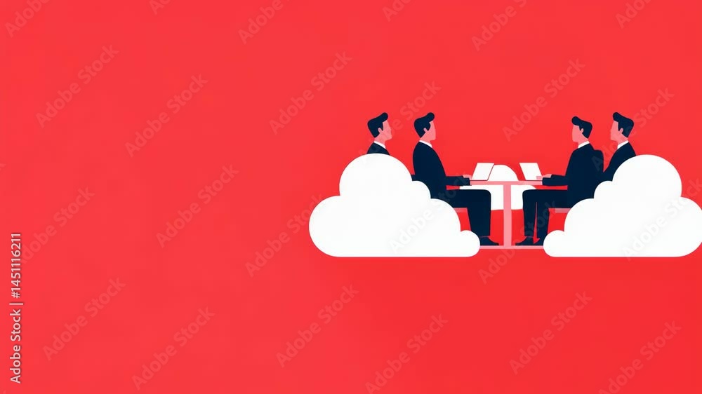 Poster Collaboration in a cloud environment with remote workers.