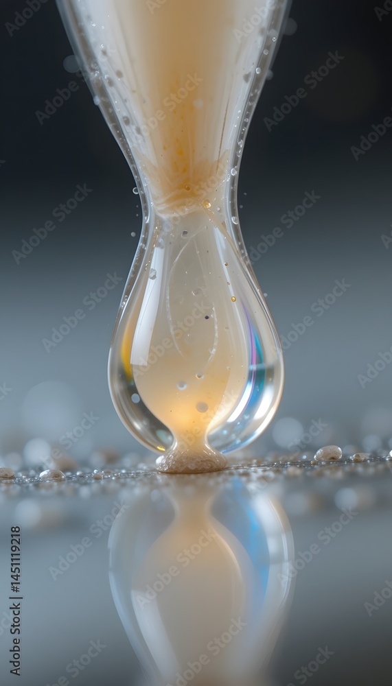 Poster a captivating glimpse into the microscopic world, a single drop of adhesive magnified reveals incred