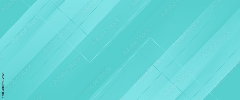 Poster bright colorful abstract geometric background with green turquoise gradient color combination. simpl