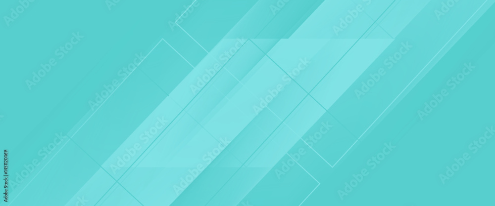Poster bright colorful abstract geometric background with green turquoise gradient color combination. simpl