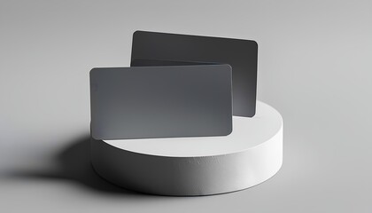 Minimalist business card design studio digital content modern environment close-up view branding concept for professionals
