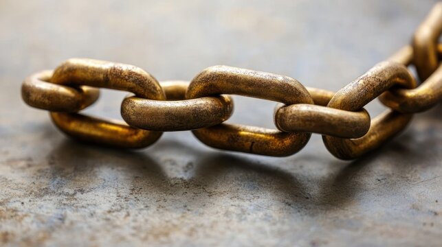 Aesthetic capture of a weathered golden chain showcasing enduring connections