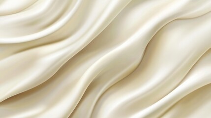 Obraz premium Smooth, elegant ivory silk fabric with soft, flowing waves and luxurious texture.