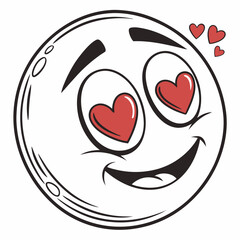 Obraz premium Heart-eyes-emoji World Emoji Day Printable Graphic Design Fun Emoji Art for Posters, T-Shirts & More
