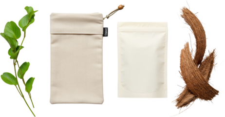 Eco Friendly Packaging Reusable Cotton Bag Compostable Pouch Coconut Fiber