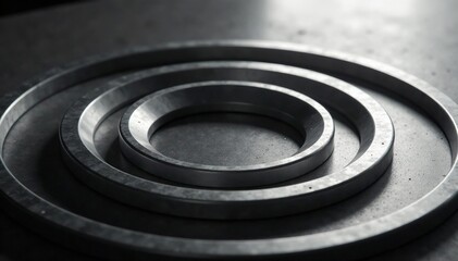 Subtle grayscale gradient forming concentric circles, art, modern, grayscale