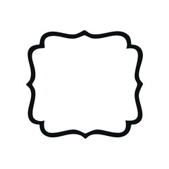 Fun Vintage frames isolated on white background. Decorative frame. Vector