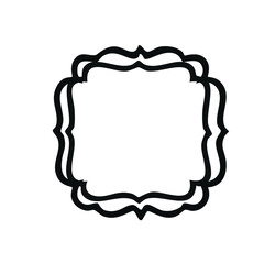 Fun Vintage frames isolated on white background. Decorative frame. Vector