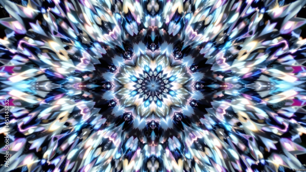 Aufkleber radiant kaleidoscope patterns digital art creation abstract imagery virtual space fractal perspectiv