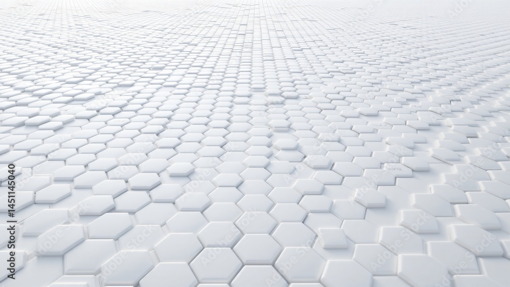 Poster hexagonal pattern design digital space abstract image minimalist environment top-down view geometric