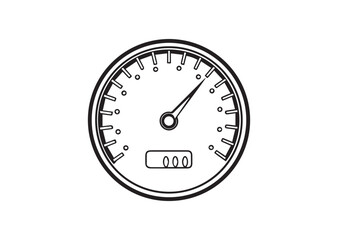 Speedometer icon, Speedometer silhouette vector