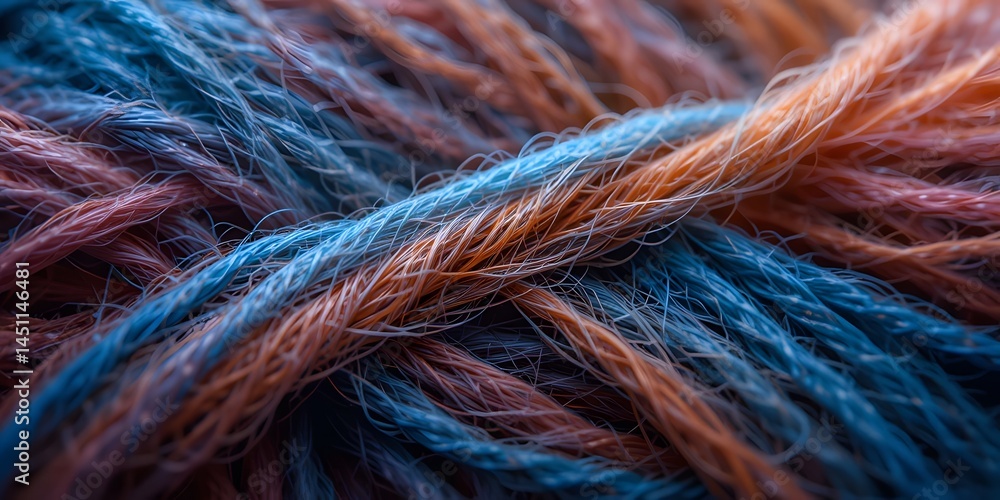 Aufkleber extreme close-up of textile fibers, macro view of woven fabric texture. detailed thread structure sh