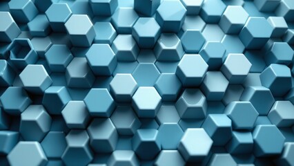 Abstract geometric patterns digital space 3d render hexagonal shapes close-up view modern design concept for visual aesthetics