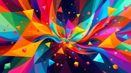 Vibrant color explosion art abstract design digital artwork creative environment dynamic viewpoint modern concept for seo impact