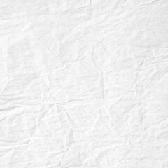 Crumpled white material paper texture