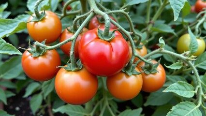 Harvesting fresh tomatoes home garden food photography greenhouse environment close-up view organic gardening concept for seo impact