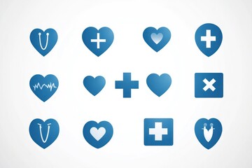 Medical Icons Set on Light Background (4)