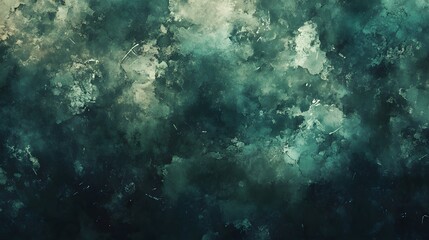 Obraz premium Dark Teal Green Abstract Watercolor Texture Background