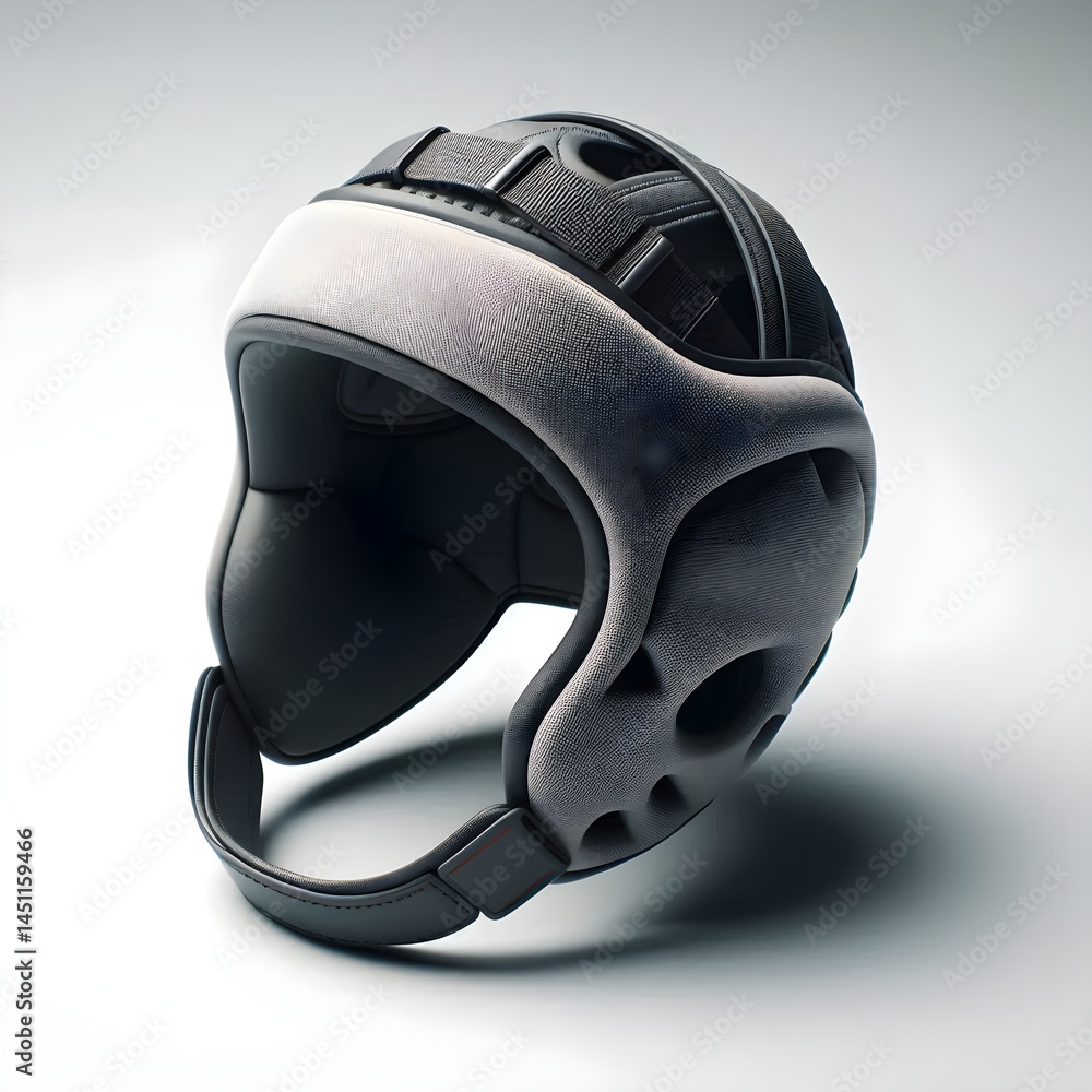 Poster wrestling headgear isolated on soft matte surface with realistic shadowing and no branding for clean