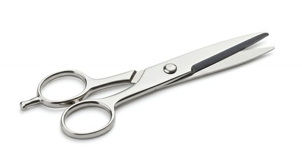 Obraz premium Metal scissors isolated against white background