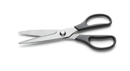 Open scissors isolated on white background cutting tool