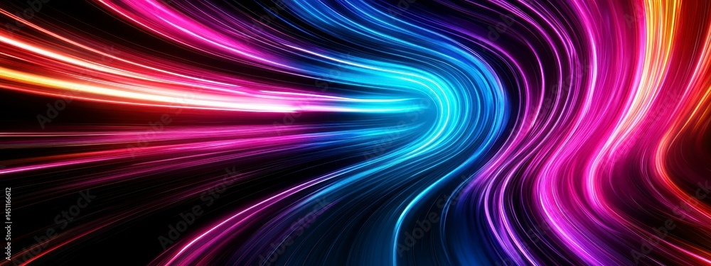 Poster vibrant streaks of light swirl together to create a mesmerizing abstract background with colorful en