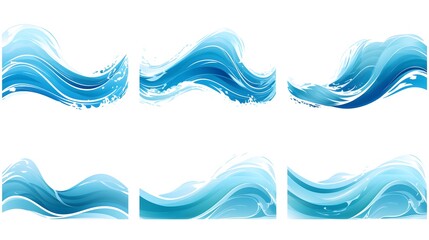 Fototapeta premium Blue Water Backgrounds with Wave Patterns for Creative Design Projects