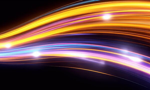 Abstract Light Waves in Vibrant Colors Creating a Dynamic and Fluid Motion with Energy Video Animation
