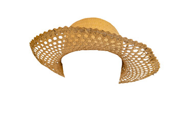 straw hat symbol of june festival isolated