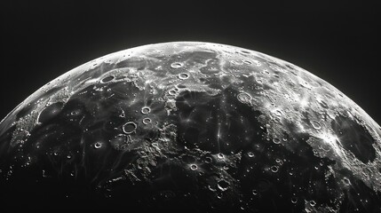 Detailed moon surface