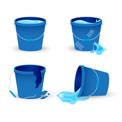broken bucket illustration