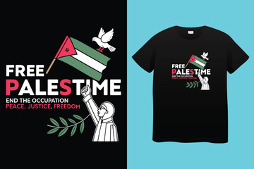 t shirt design concept. free palestine t-shirt design