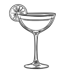 Festive Margarita Cocktail Illustration