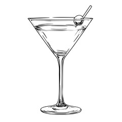 Elegant Martini Glass Design