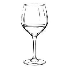 Elegant Wine Glass Illustration