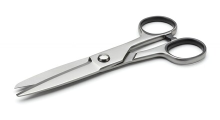 Modern metal scissors isolated
