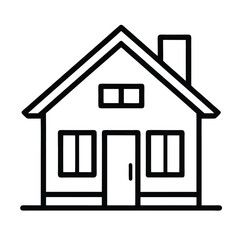 Eco-Friendly Green House Line Art Vector Illustration Design