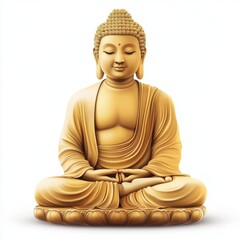Golden buddha statue seated pose