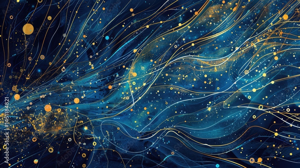 Poster abstract picture vibrant particle scatter around create seamless pattern with beautiful color backgr