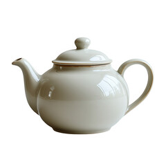 Elegant white ceramic teapot vintage style for tea lovers and kitchen decor and tea time enthusiasts design on transparent background