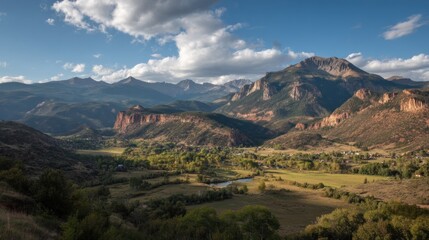 Fototapeta premium Mountain Valley Landscape