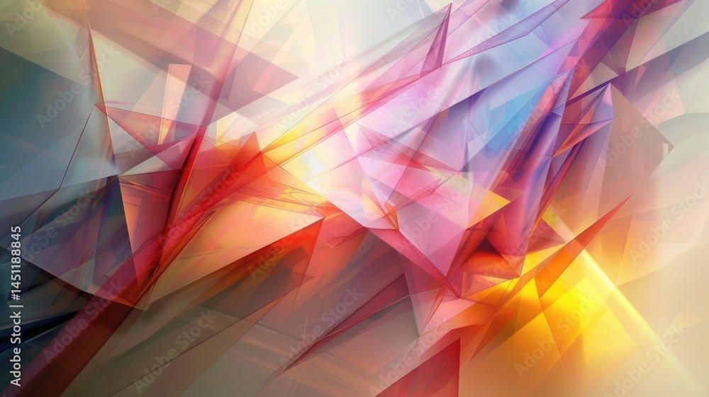 Poster abstract picture micro particle in geometric shape represent data flow. vivid flowing object with hi