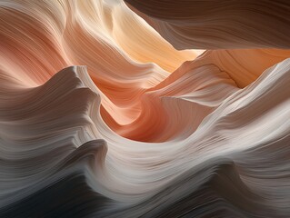 Obraz premium Abstract Flowing Patterns in Soft Earthy Tones and Textures