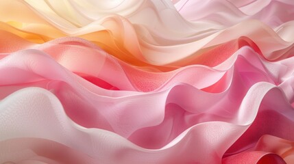 Soft, flowing fabric in pastel colors