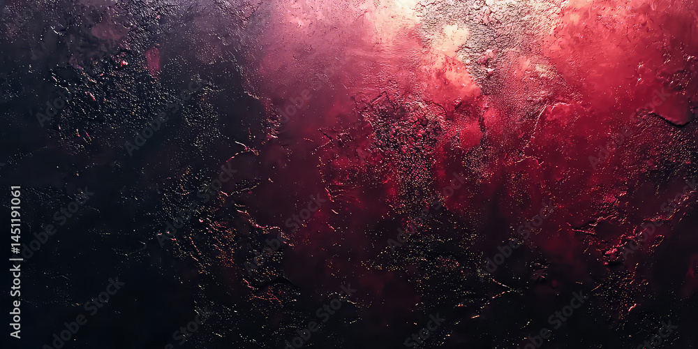 Poster abstract textured background with dark and red tones creating a dramatic and artistic effect