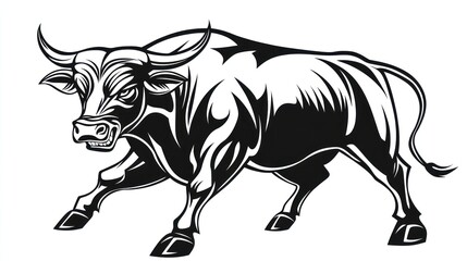 Fototapeta premium Powerful Bull Graphic Design (1)