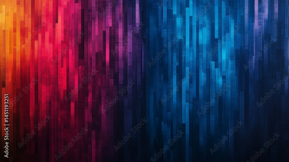 Poster vibrant abstract background with vertical lines blending bright colors transitioning from warm to co