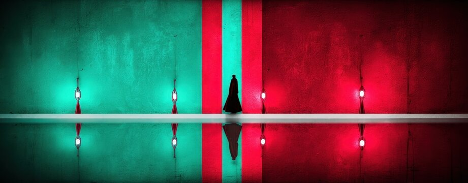 Surreal Cosmic Vision in Double Exposure Featuring Space Elements and Vibrant Colors in an Ethereal Setting