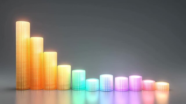 Business graphics and charts animation compares dual data movement, performance differences reflected in business graphics and charts animation build, strategic split shown in business graphics 