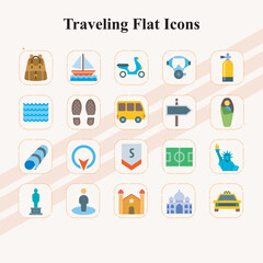 Collection of Traveling Flat Icons